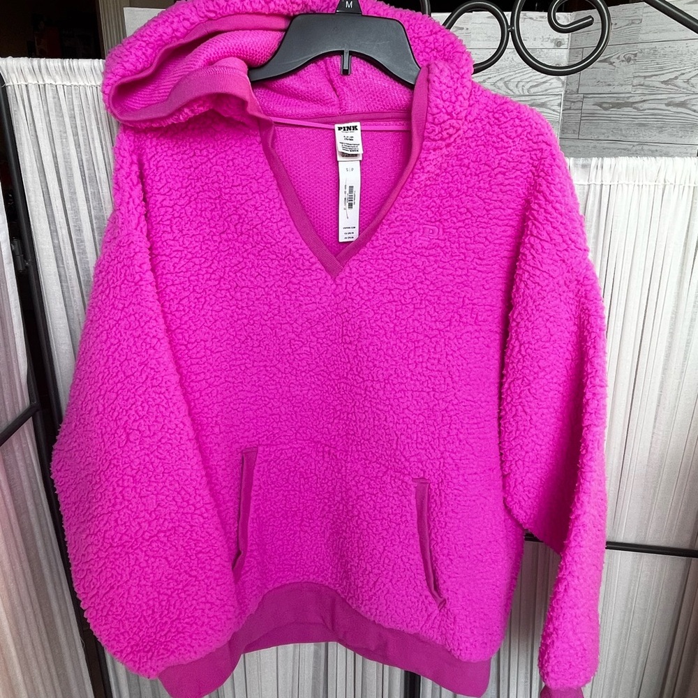 Pink Victoria’s Secret Sherpa Hoodie